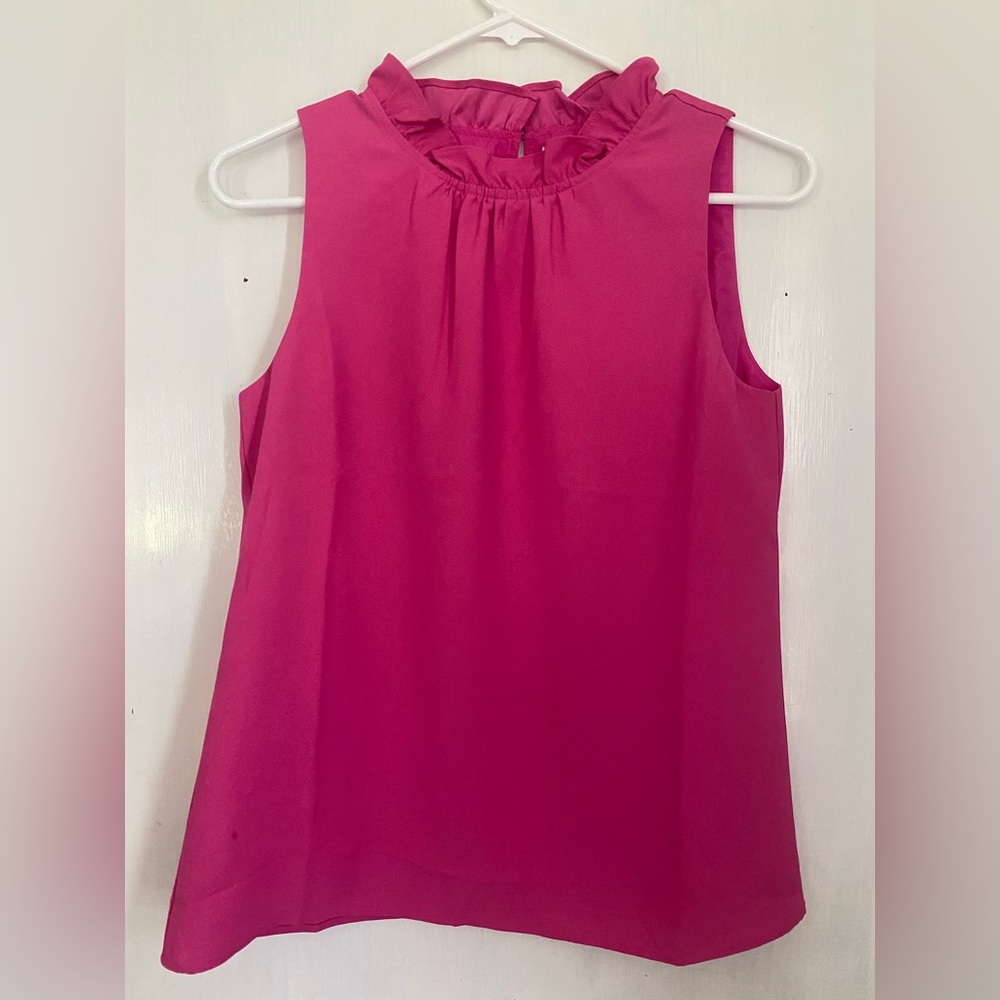J Crew Factory Sleeveless Hot Pink Top Size XXS NWT